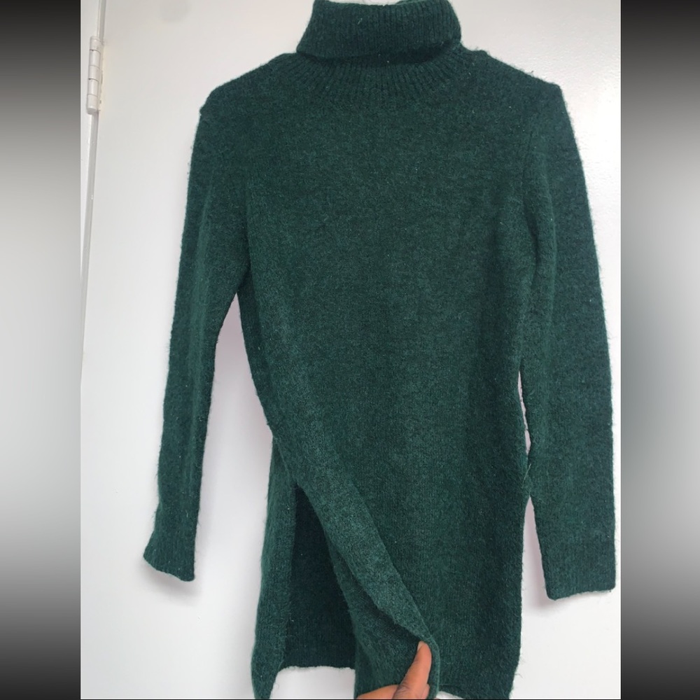 Dark Green Long Turtle Neck